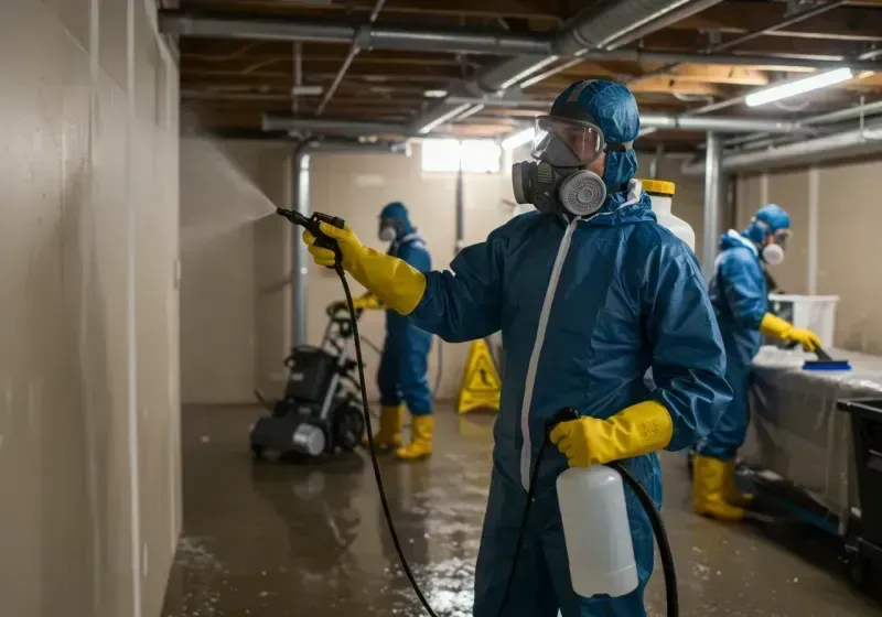 Basement Sanitization and Antimicrobial Treatment process in Barnstable, MA