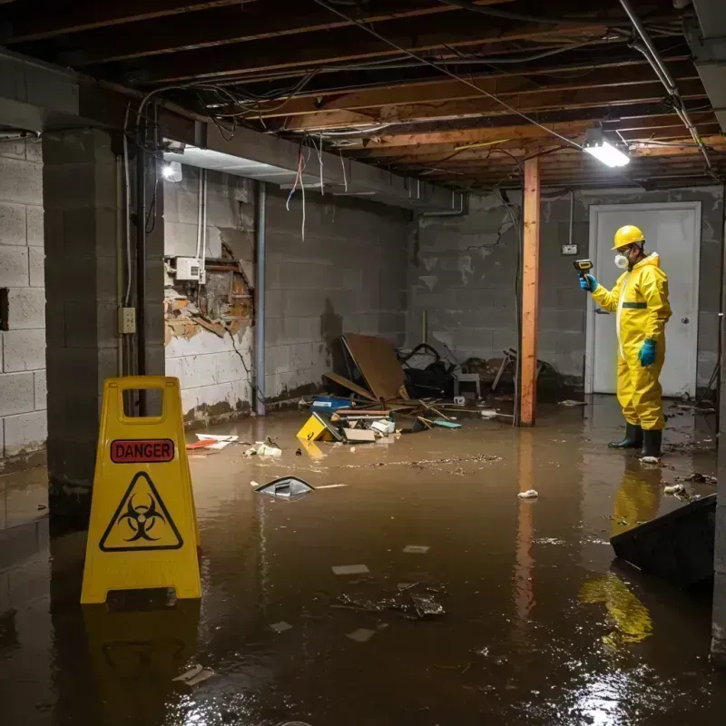 Flooded Basement Electrical Hazard in Barnstable, MA Property